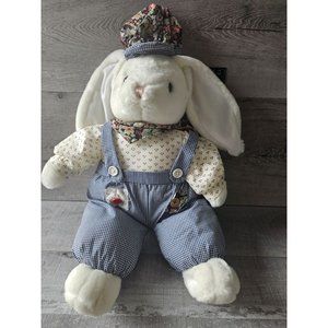Vtg Main Joy Easter 18" Plush Cotton-Tail Rabbit 1990s Country Decor Rustic